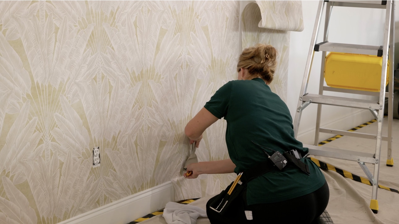 Professional wallpaper installation